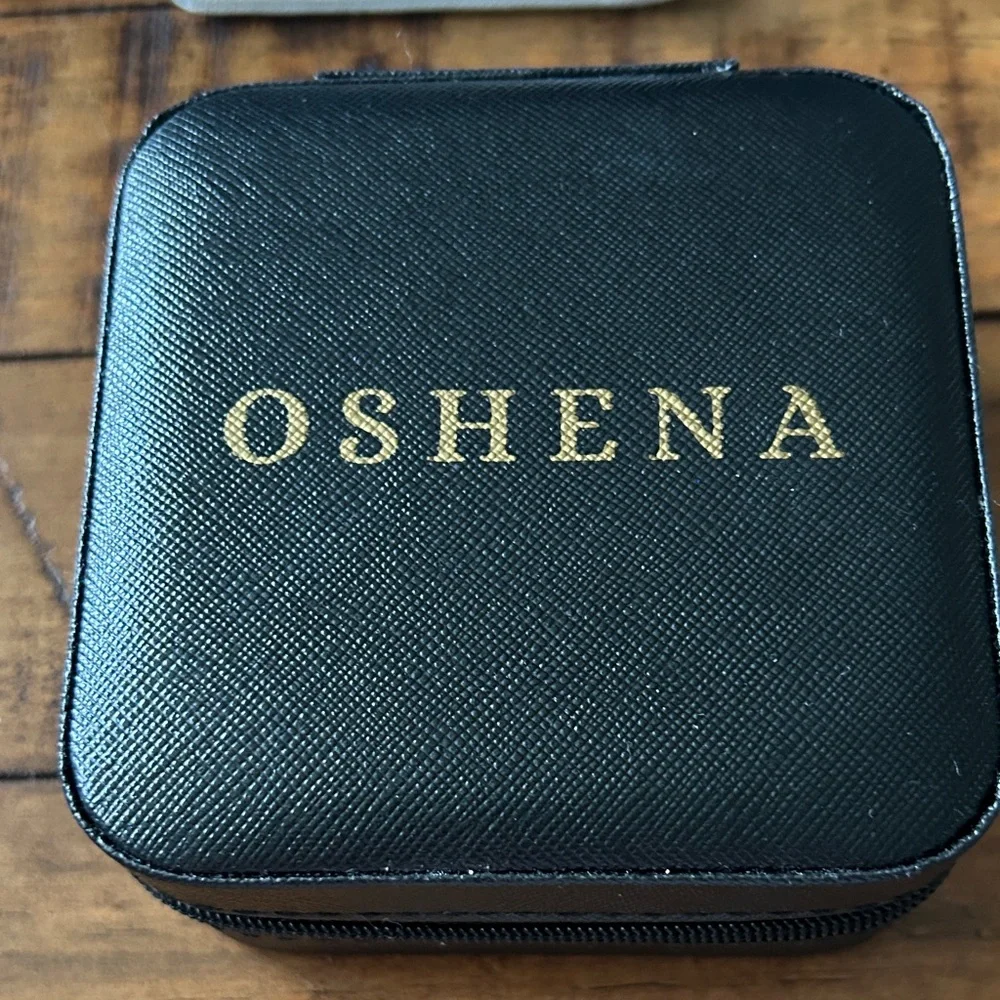 OSHENA Designer Beachwear Lava and Amethyst Bead Bracelet Free jewelry box!
